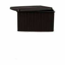 Boîte de rangement avec couvercle Stefanplast Elegance latérale Marron Plastique 29 x 21 x 39 cm (5 Unités)