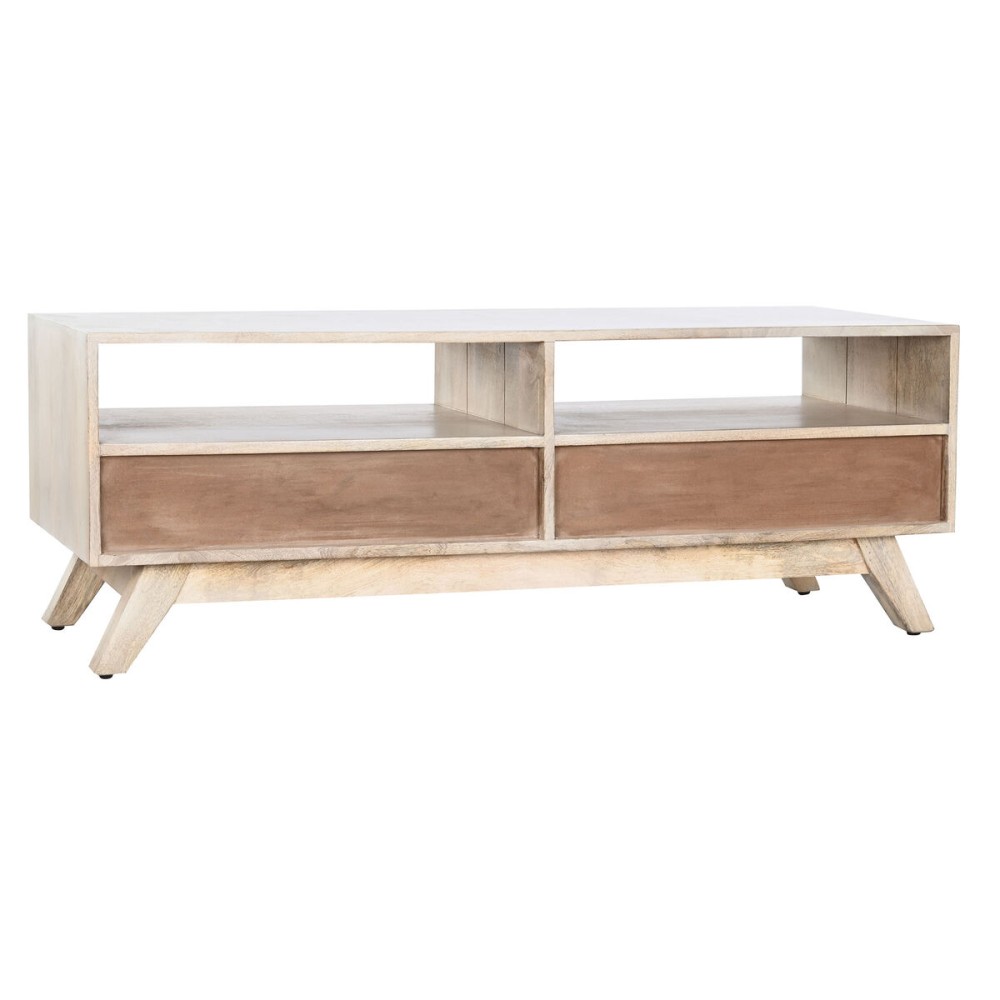 TV-Möbel DKD Home Decor Weiß natürlich Mango-Holz 130 x 40 x 45 cm