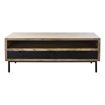 Table Basse DKD Home Decor Noir Marron Clair Métal Bois de manguier 120 x 60 x 45 cm