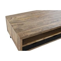 Table Basse DKD Home Decor Noir Marron Clair Métal Bois de manguier 120 x 60 x 45 cm