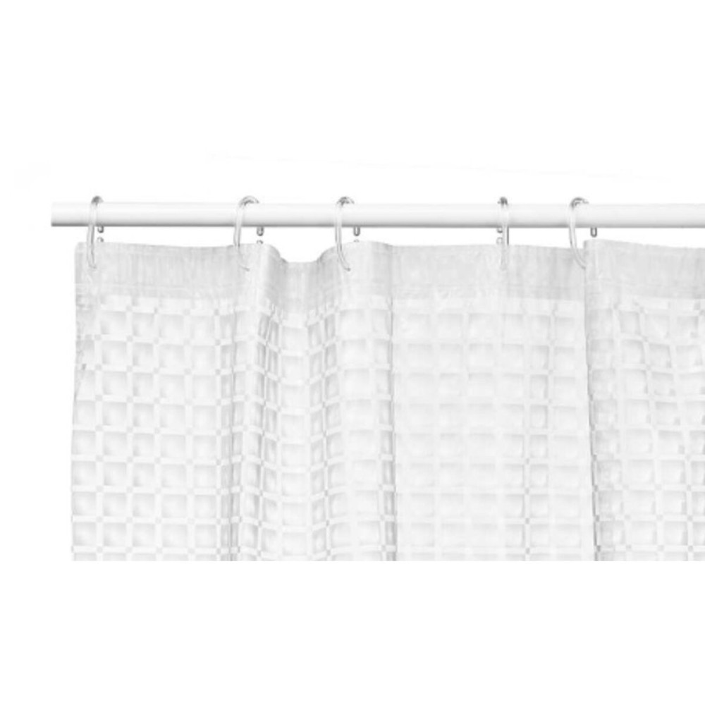 Rideau de Douche Berilo SC-EVA Transparent Polyéthylène EVA 180 x 180 cm Carreaux (12 Unités)