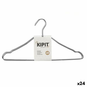 Jeu de porte-manteaux Kipit 29100190 Argenté Métal 39,5 x 20 x 0,5 cm (24 Unités)