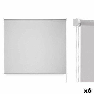 Store à enrouleur 150 x 180 cm Gris Tissu Plastique (6 Unités)