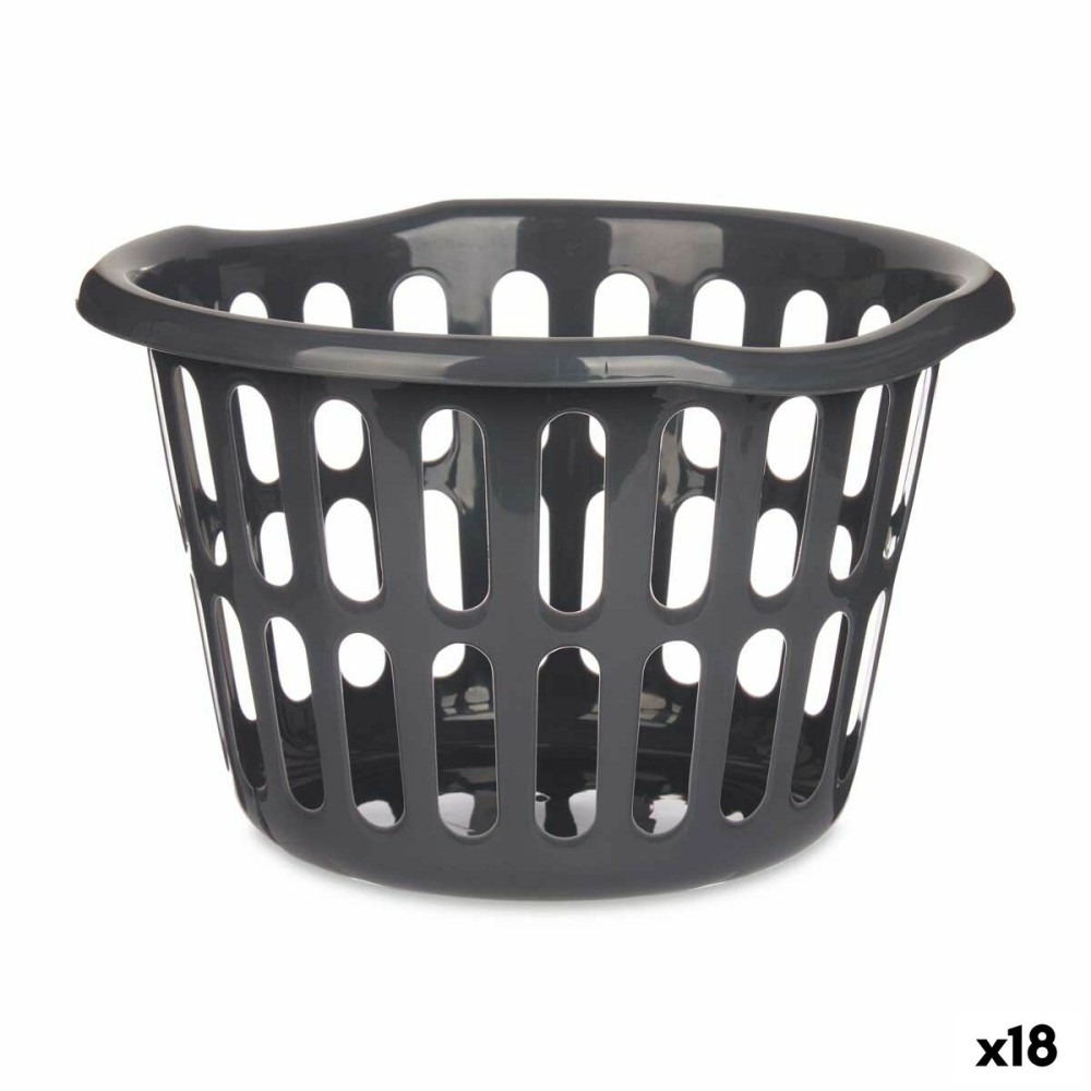 Basket Kipit 8066-A Anthracite polypropylene 27 L 40 x 25 x 40 cm (18 Units)