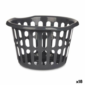 Basket Kipit 8066-A Anthracite polypropylene 27 L 40 x 25 x 40 cm (18 Units)