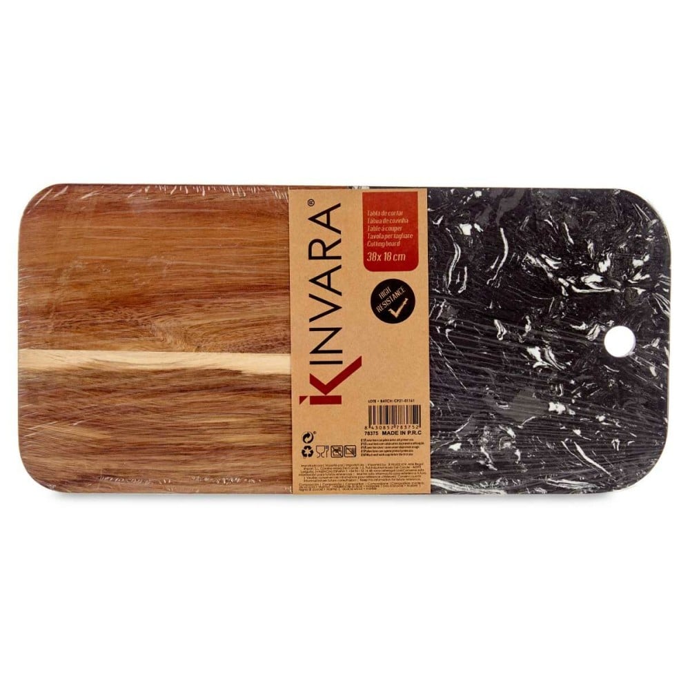 Cutting board Kinvara 78375 Black 18 x 1,5 x 38 cm (8 Units)