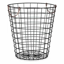 Basket Kinvara W5759M-CH Black Steel 30 x 30 x 30 cm With handles (12 Units)