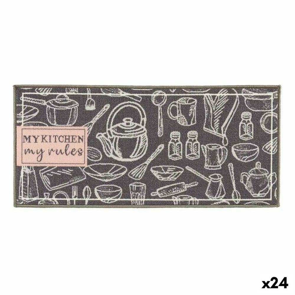 Carpet Kinvara My Kitchen Grey 40 x 90 cm Multi-use (24 Units)