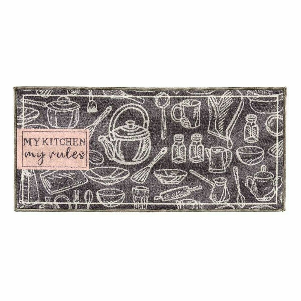 Teppich Kinvara My Kitchen Grau 40 x 90 cm Mehrzweck (24 Stück)