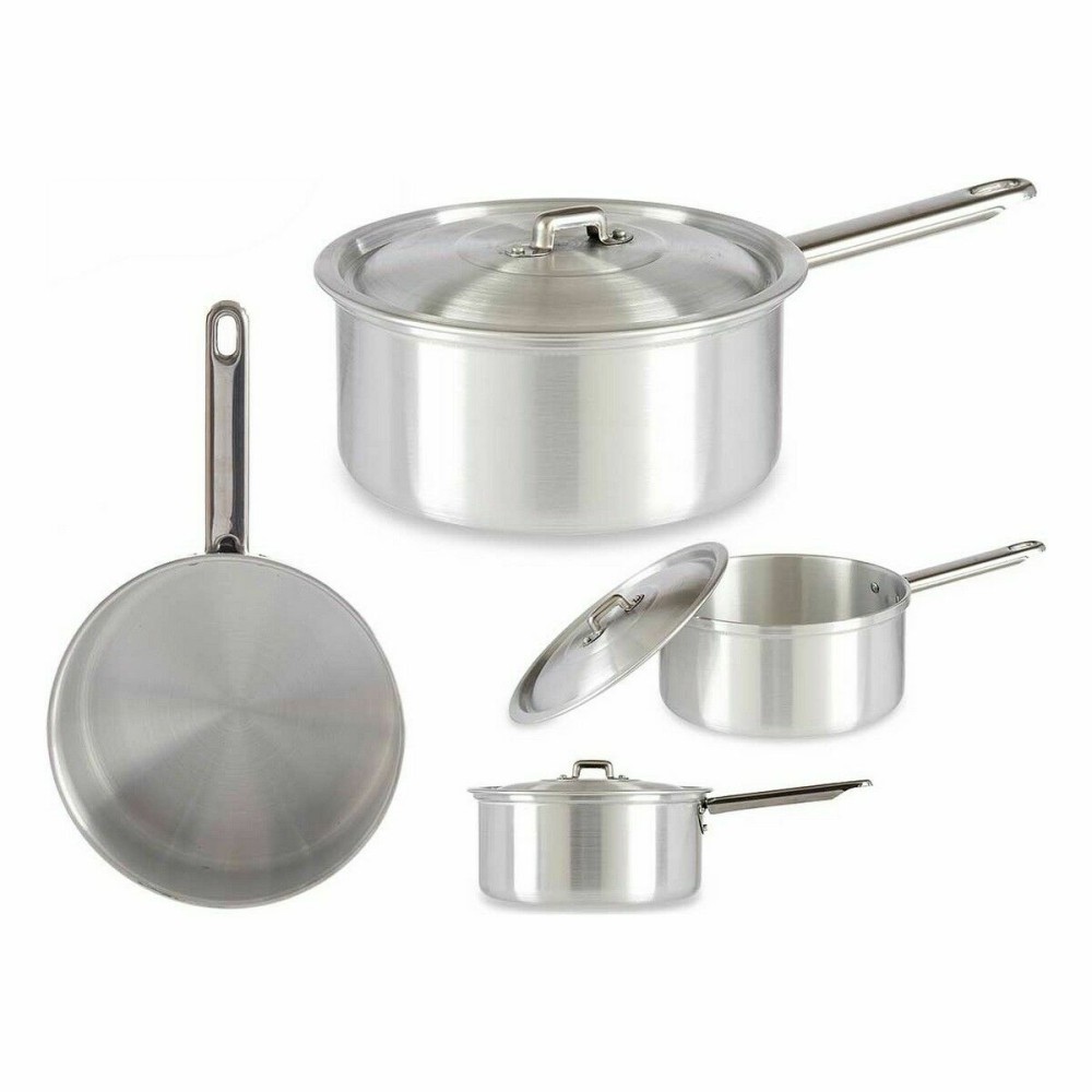 Casserole avec couvercle Kinvara 100020 Argenté Aluminium 2 L 20 x 12 x 35,5 cm (10 Unités)