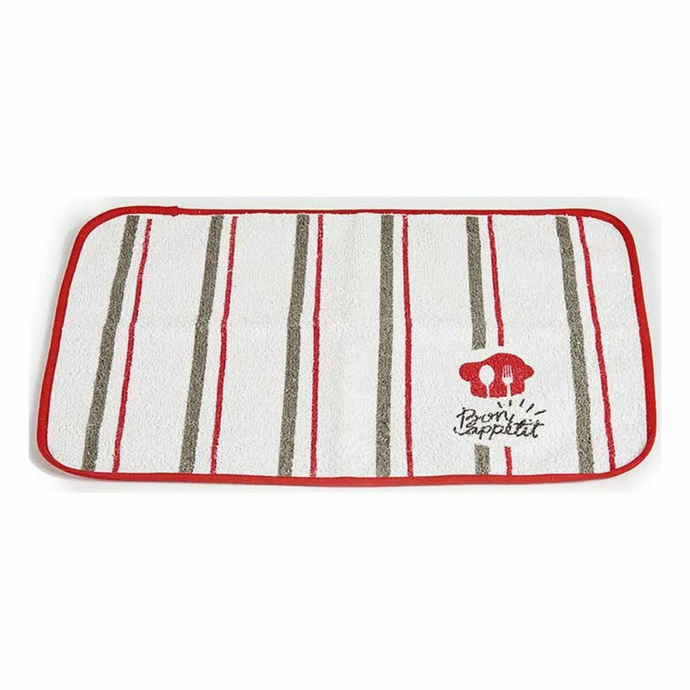 Table Mat Kinvara Bon Appetit White Red 33 x 0,3 x 48 cm (12 Units)