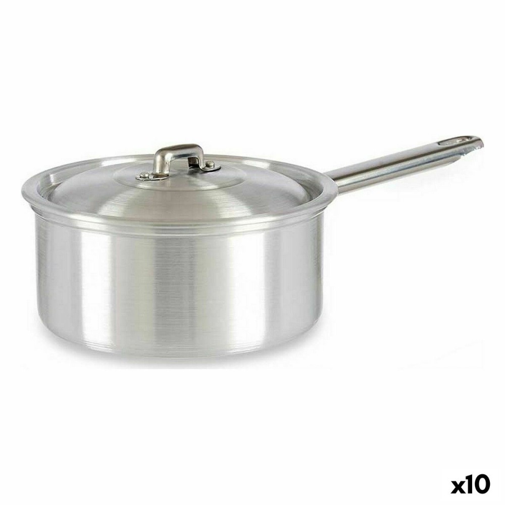 Saucepan with Lid Kinvara 100019 Silver Aluminium Ø 16 cm 1,5 L (10 Units)