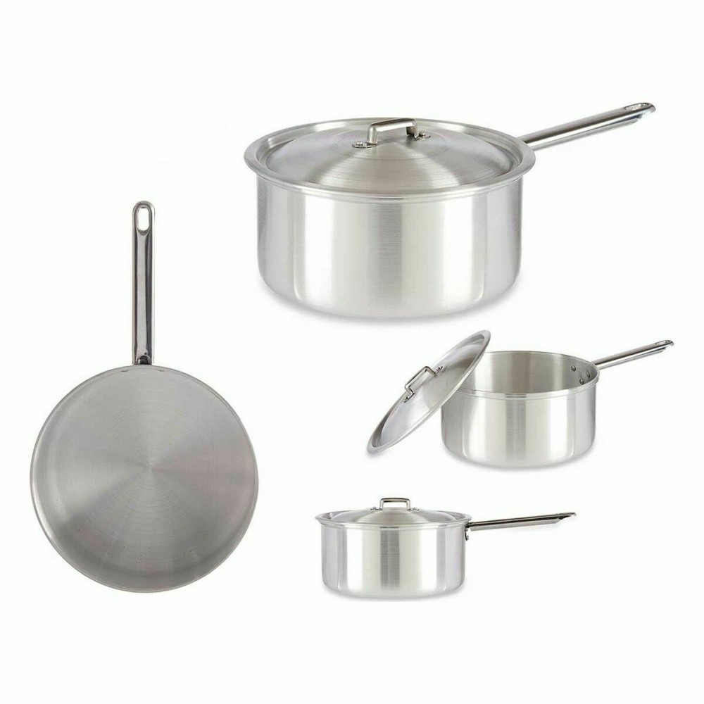 Casserole avec couvercle Kinvara 100022 Argenté Aluminium 4 L 24,5 x 12 x 41 cm (10 Unités)