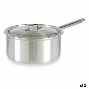 Topf mit Deckel Kinvara 100021 Silberfarben Aluminium 3 L 22 x 12 x 38 cm (10 Stück)