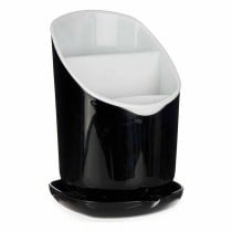 Égouttoir à couverts Kinvara AP-9143 Blanc Noir Plastique 12 x 19 x 12,5 cm Smoking (12 Unités)