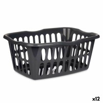 Basket Kipit 8067-A Anthracite polypropylene 50 L 58 x 24 x 42 cm (12 Units)