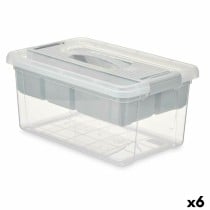 Boîte Multiusage Kipit 02 1311 Gris Transparent Plastique 9 L 35,5 x 17 x 23,5 cm (6 Unités)