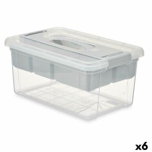 Mehrzweckbox Kipit 02 1311 Grau Durchsichtig Kunststoff 9 L 35,5 x 17 x 23,5 cm (6 Stück)