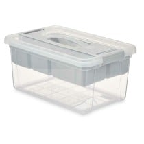 Boîte Multiusage Kipit 02 1311 Gris Transparent Plastique 9 L 35,5 x 17 x 23,5 cm (6 Unités)