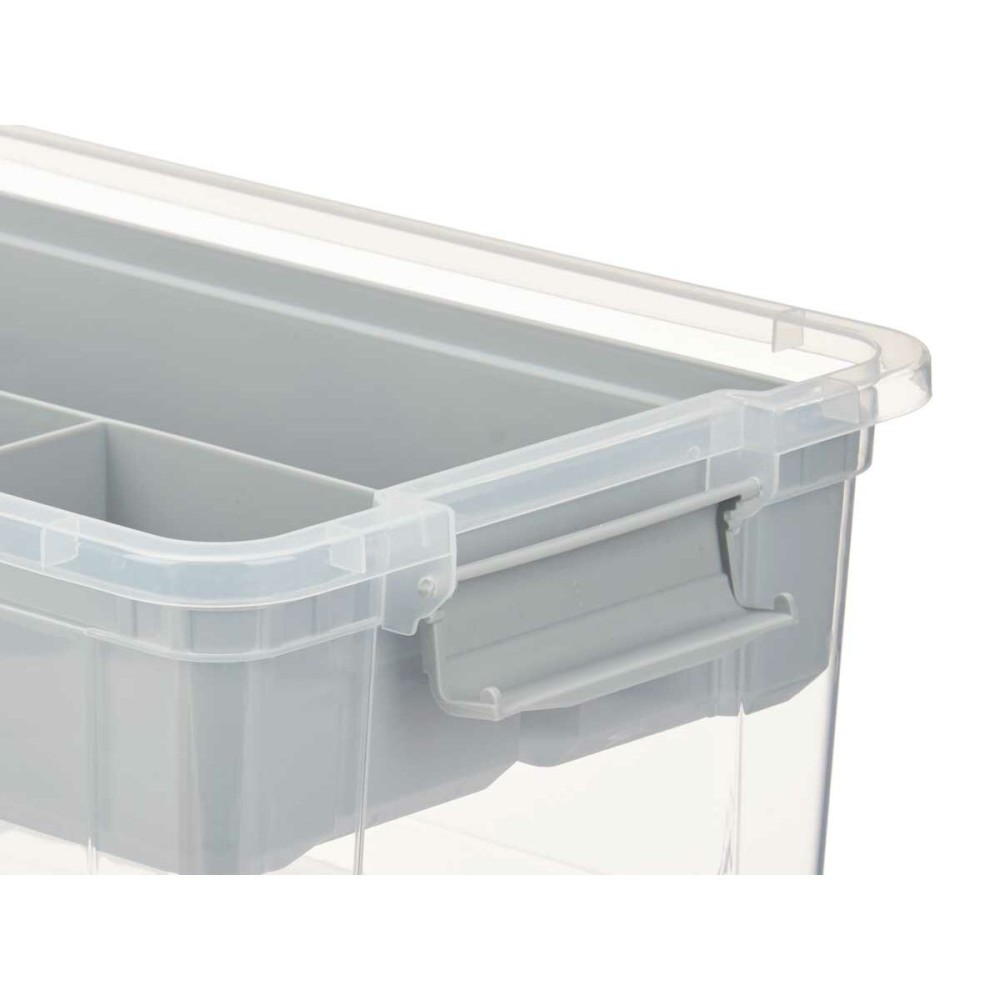 Boîte Multiusage Kipit 02 1311 Gris Transparent Plastique 9 L 35,5 x 17 x 23,5 cm (6 Unités)