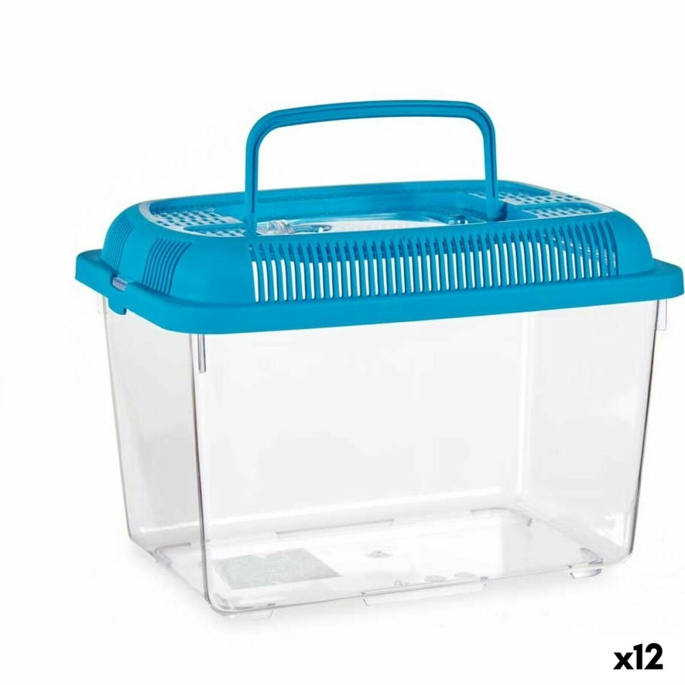 Fish tank With handle Medium Blue Plastic 3 L 17 x 16 x 24 cm (12 Units)