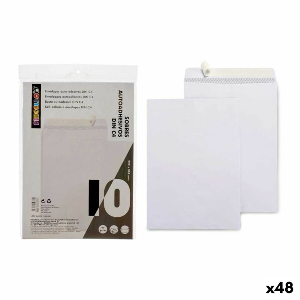 Enveloppes Pincello 229X324-10 Blanc Papier 229 x 324 mm (48 Unités)