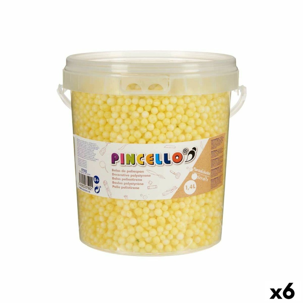 Bastelmaterial Pincello POLIESPAN-AM 13,5 x 14 x 14 cm Bälle 6 Stück