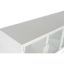 Console DKD Home Decor Blanc Métal Verre 120 x 35 x 80 cm