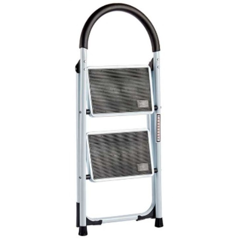 Folding ladder Kipit KX1402-GREY429 White Black Grey Metal 38 x 50 x 84 cm (6 Units)