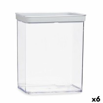 Jar Transparent Silicone polystyrene ABS 3,3 L 10,5 x 23,7 x 21 cm (6 Units)