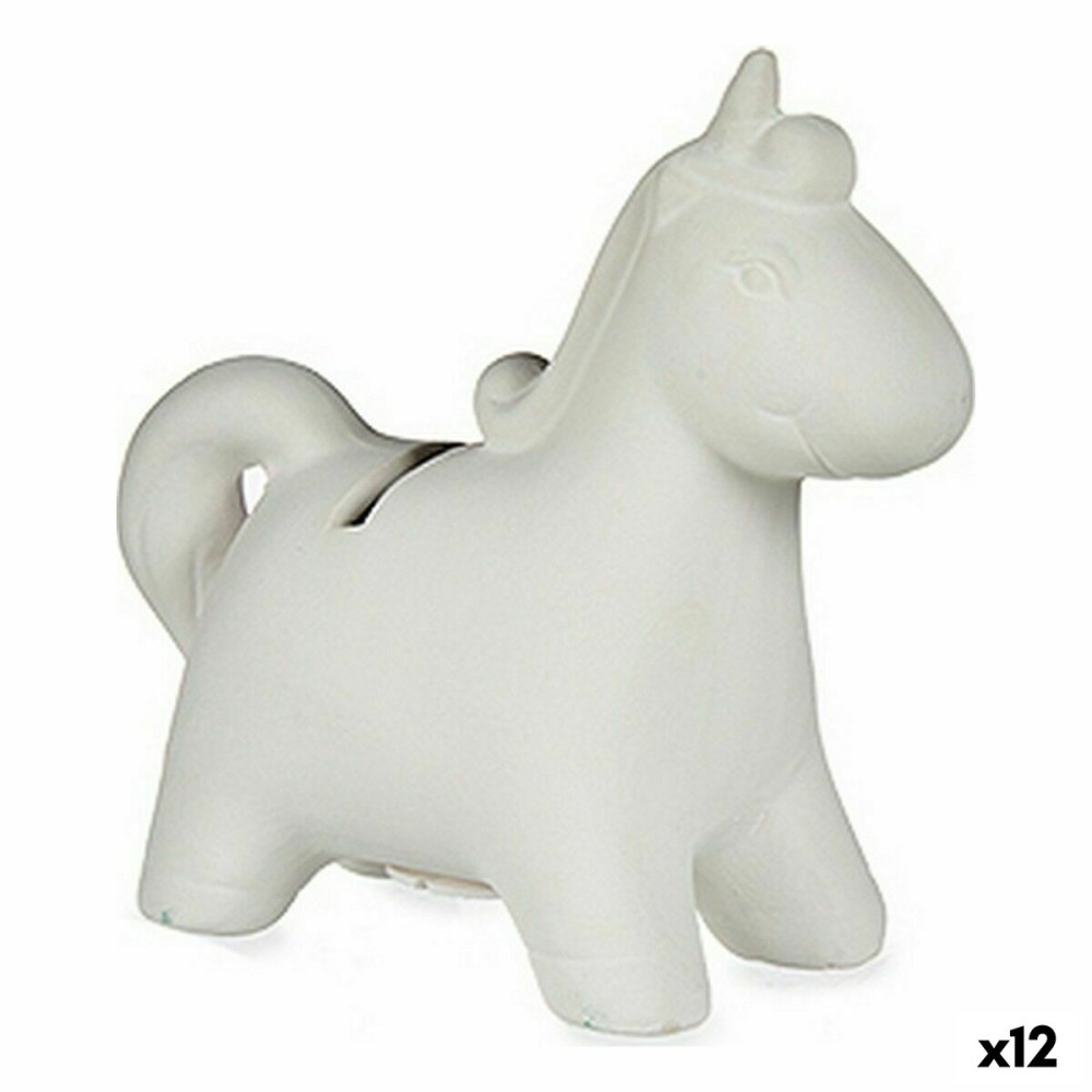 Tirelire à peindre Pincello 87766 Céramique Licorne 6,4 x 13 x 14 cm (12 Unités)