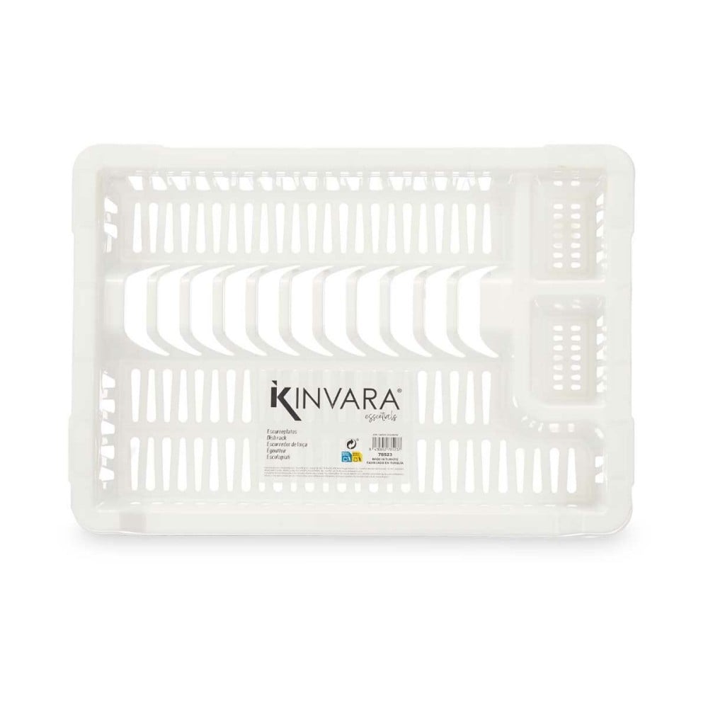 Draining Rack for Kitchen Sink Kinvara 2601407-2 White Plastic 42,5 x 7 x 29,5 cm (24 Units)