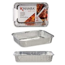 Set of Kitchen Dishes Kinvara 17234 Aluminium 22 x 15,6 x 4,8 cm Disposable (12 Units)