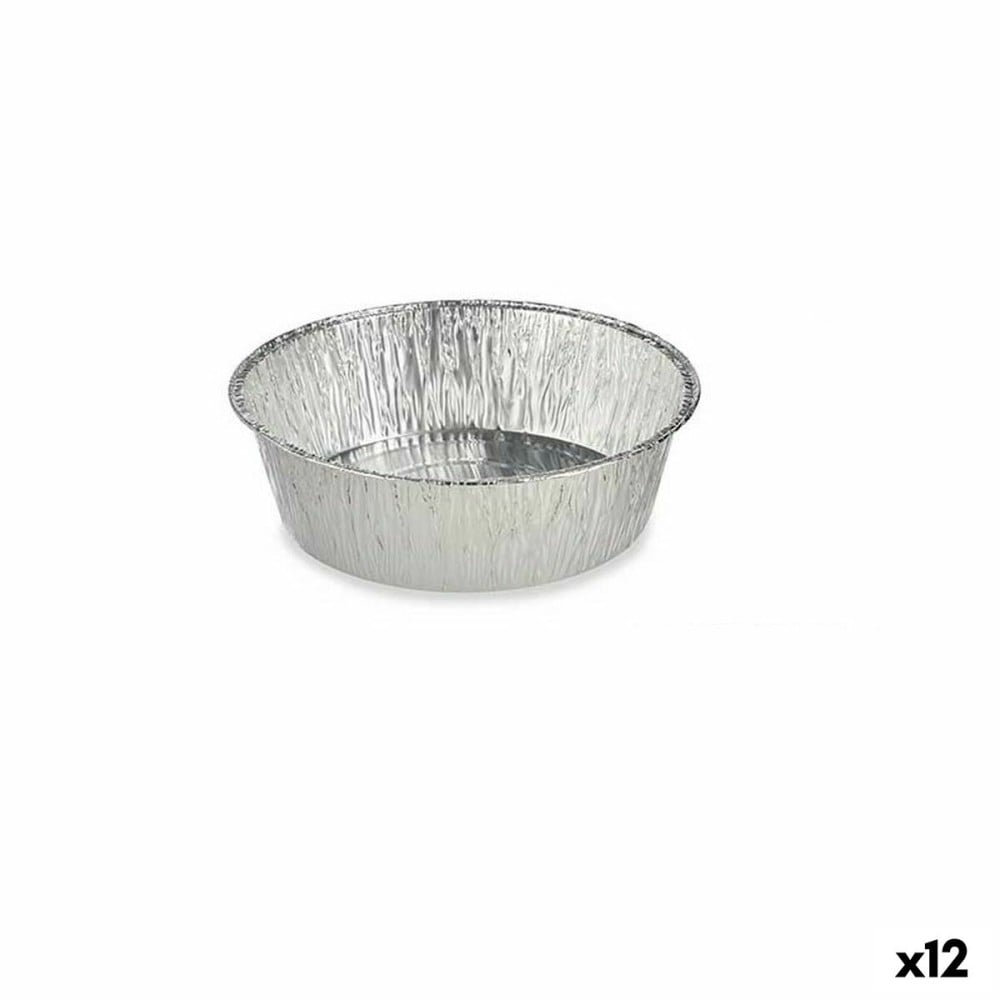 Set of Kitchen Dishes Kinvara 30287 Aluminium Circular 25 x 8 x 25 cm Disposable (12 Units)