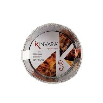 Ensemble de plats pour la cuisine Kinvara 30287 Aluminium Rond 25 x 8 x 25 cm Jetable (12 Unités)