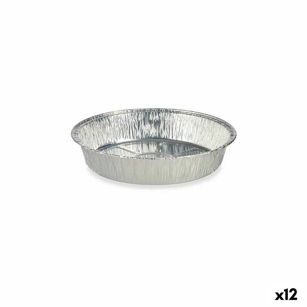 Ensemble de plats pour la cuisine Kinvara 30268 Aluminium Rond 21,5 x 5,5 x 21,5 cm Jetable (12 Unités)