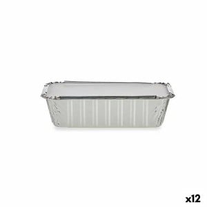 Set of Kitchen Dishes Kinvara 16153 Aluminium 22,4 x 7,4 x 11,5 cm Disposable With lid (12 Units)