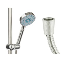 A shower head with a hose to direct the flow Berilo 169 Silver Metal With support (6 Units)