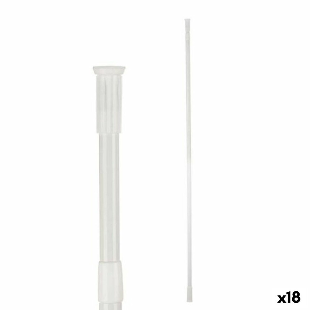 Extendable bar Berilo B0638 140-260CM White Aluminium 260 x 2,2 x 2,2 cm For shower (18 Units)