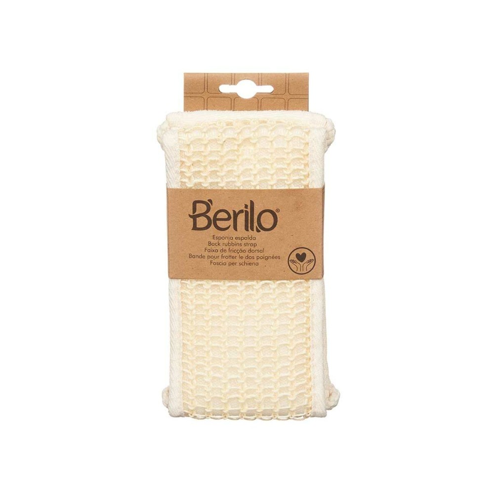 Body Sponge Berilo B7083-16 White 20 x 3 x 11 cm With handles (24 Units)