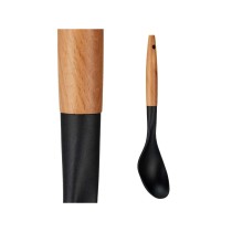 Löffel Kinvara KT190072-4 PBT Schwarz natürlich Holz 7 x 33,5 x 3,5 cm (12 Stück)