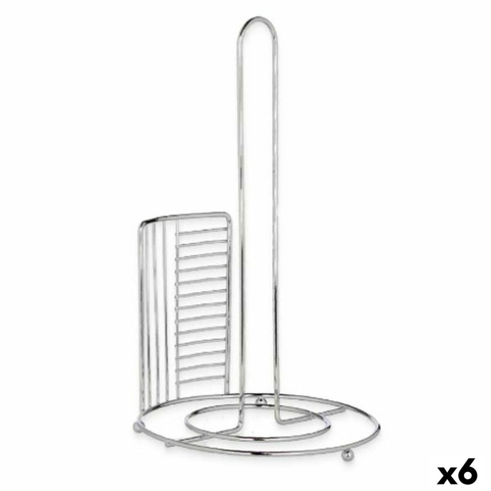 Dérouleur de papier de cuisine Kinvara W7728-3-CHROME Argenté Métal 18,5 x 31,5 x 18,5 cm (6 Unités)