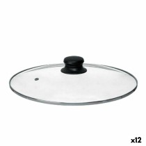 Couvercle pour marmite Kinvara CN-SW1304-30CM Transparent Argenté Verre 30 cm (12 Unités)