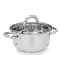 Casserole with glass lid Kinvara SW1401-C-18CM Silver 27 x 10 x 19,5 cm (6 Units)