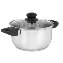 Casserole with glass lid Kinvara 16689B1 Silver 2,5 L 31 x 10,5 x 20 cm (6 Units)