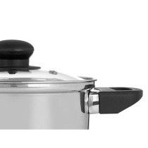 Casserole with glass lid Kinvara 16689B1 Silver 2,5 L 31 x 10,5 x 20 cm (6 Units)