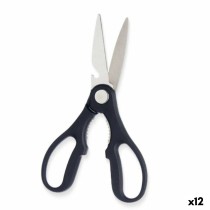 Schere Kinvara KT08-3116A Schwarz Silberfarben Edelstahl 8,3 x 19,5 x 1,3 cm (12 Stück)