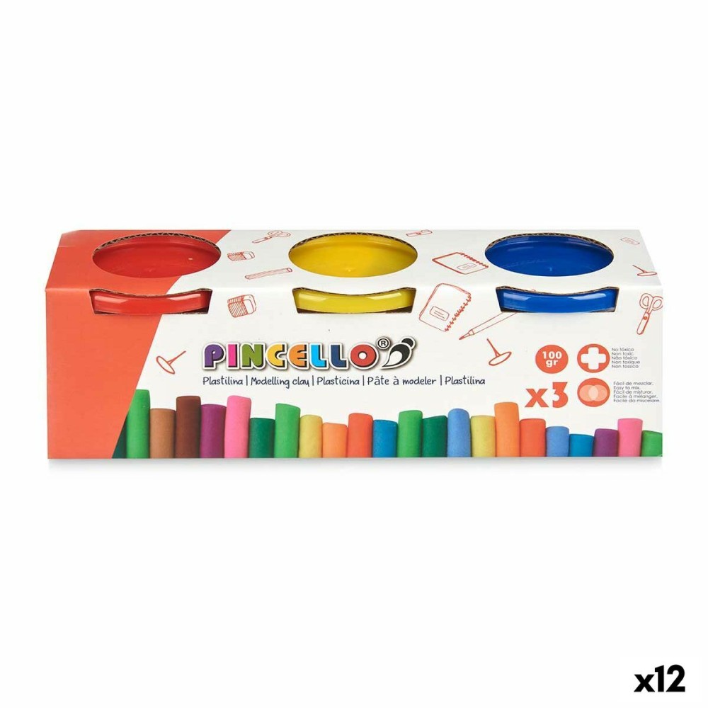 Modelling Clay Game Pincello 501 Yellow Blue Red (12 Units)