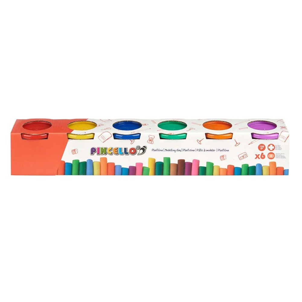 Modelling Clay Game Pincello 504 Yellow Blue Red Green Purple Orange (12 Units)