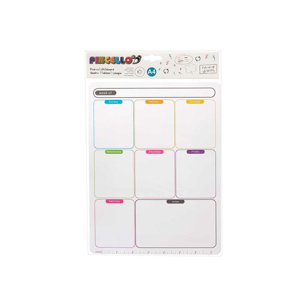 Weekly Planner Pincello 425 White A4 Magnet (12 Units)